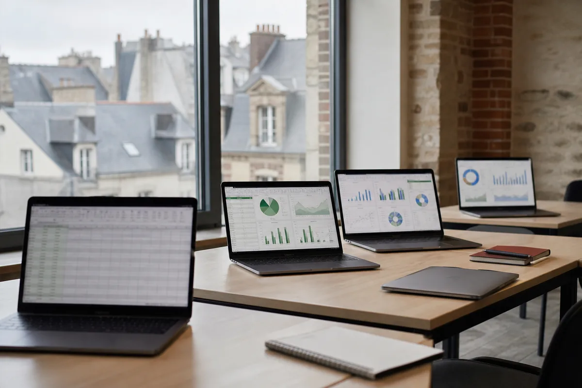 Progression pédagogique sur un tableur, du tableau simple au rapport de synthèse