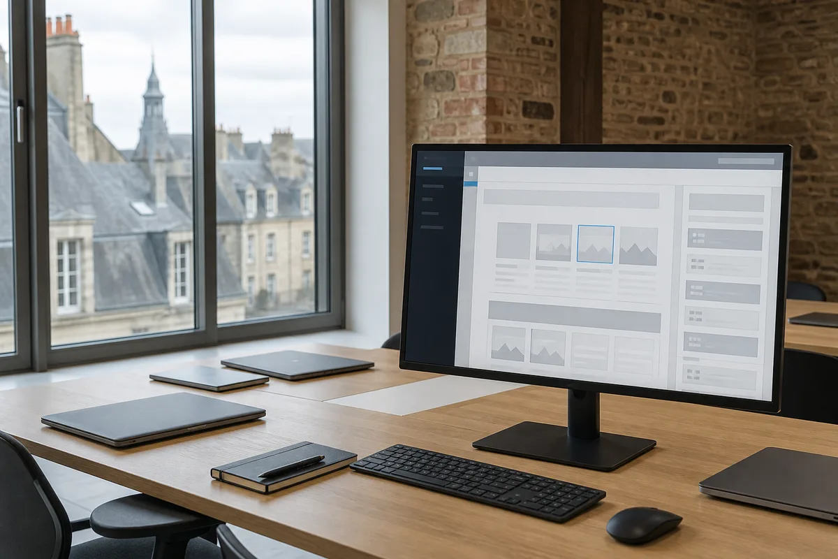 Interface d’administration d’un site web avec éditeur de contenu par blocs